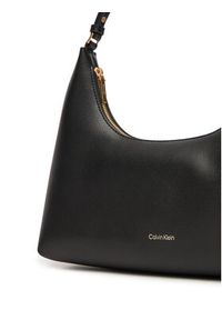 Calvin Klein Torebka Foil Logo Conv Shou?Lder Bag LV04F3272G Czarny. Kolor: czarny. Materiał: skórzane