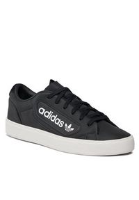 Adidas - adidas Sneakersy Sleek EF4933 Czarny. Kolor: czarny. Materiał: skóra