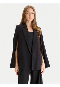 TwinSet - TWINSET Marynarka 252TT2400 Czarny Wide Fit. Kolor: czarny. Materiał: syntetyk