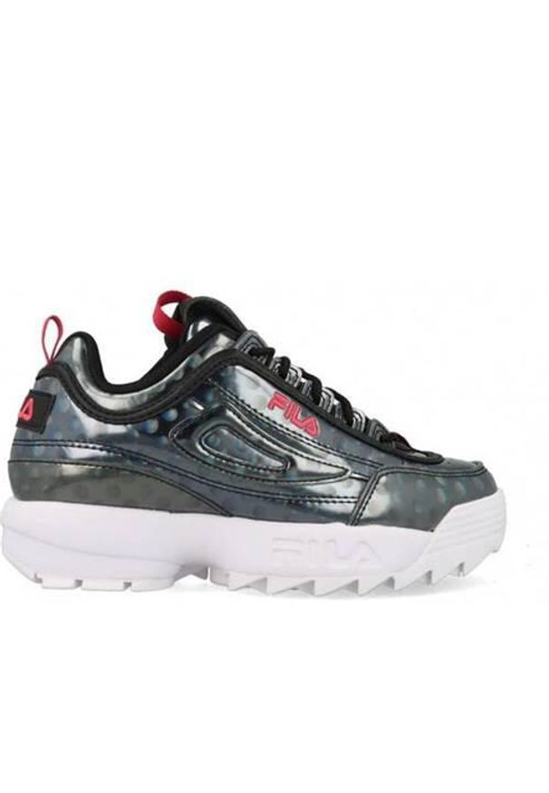 Buty do chodzenia dla dzieci Fila Disruptor F Kids. Zapięcie: sznurówki. Kolor: szary. Materiał: materiał, syntetyk, tkanina. Szerokość cholewki: normalna. Sport: turystyka piesza