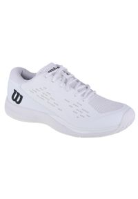 Buty do tenisa męskie, Wilson Rush Pro Ace. Zapięcie: sznurówki. Kolor: biały. Materiał: materiał. Szerokość cholewki: normalna. Sport: tenis #1