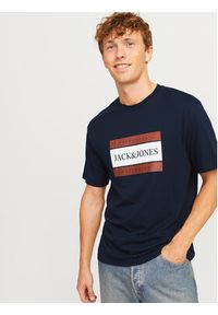 Jack & Jones - Jack&Jones T-Shirt Fredeiksberg 12262492 Granatowy Regular Fit. Kolor: niebieski. Materiał: bawełna