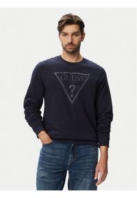 Guess Bluza M6YQ37 K4103 Granatowy Slim Fit. Kolor: niebieski. Materiał: bawełna #1