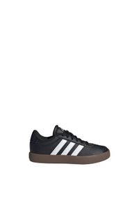 Adidas - Buty VL Court 3.0 Kids. Kolor: biały, wielokolorowy, czarny, brązowy. Materiał: zamsz, materiał