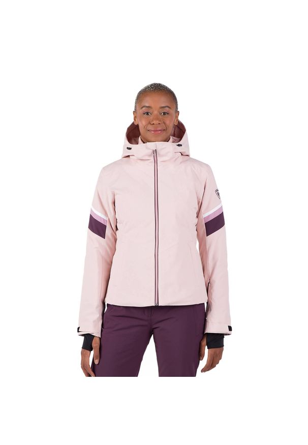 Kurtka narciarska damska Rossignol Strawpile Jkt. Kolor: różowy. Sezon: zima. Sport: narciarstwo