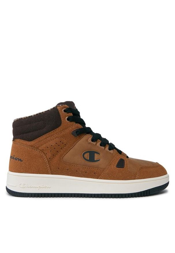 Champion Sneakersy Rebound Mid Winterized Mid Cut S22131-YS008 Brązowy. Kolor: brązowy. Materiał: skóra