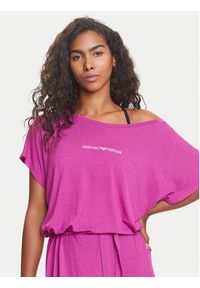 Emporio Armani Sukienka codzienna EW000783 AF12192 UA227 Różowy Regular Fit. Okazja: na co dzień. Kolor: różowy. Materiał: wiskoza. Typ sukienki: proste. Styl: casual #5