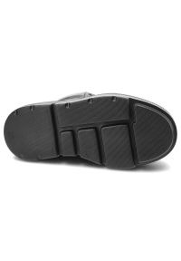 Czarne Sneakersy Carinii Damskie Buty Na Platformie. Kolor: czarny. Materiał: jeans, skóra. Obcas: na platformie. Styl: elegancki. Wysokość obcasa: średni #4