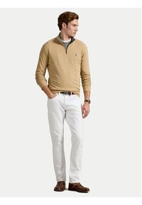 Polo Ralph Lauren Bluza 710812963063 Beżowy Regular Fit. Typ kołnierza: polo. Kolor: beżowy. Materiał: bawełna #4