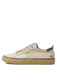 Pepe Jeans Espadryle Port Basic PMS10324 Beżowy. Kolor: beżowy. Materiał: materiał