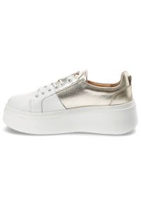 DAMISS - Białe Sneakersy Damiss Damskie Obuwie Ze Skóry Naturalnej. Kolor: biały. Materiał: skóra #3