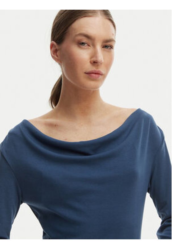 Vero Moda Bluzka Ice 10340793 Granatowy Regular Fit. Kolor: niebieski. Materiał: syntetyk