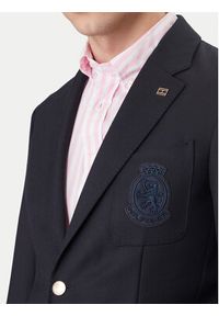 TOMMY HILFIGER - Tommy Hilfiger Marynarka Pennu Crest Club MW0MW41807 Granatowy Slim Fit. Kolor: niebieski. Materiał: wełna #4