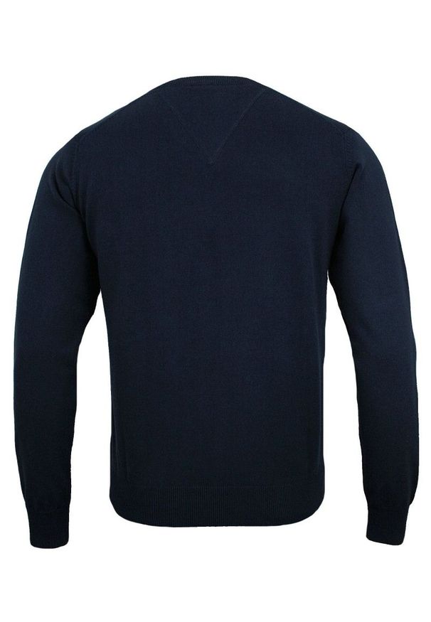 Sweter Ciemnogranatowy Elegancki Męski, 100% Bawełna, Dekolt w Serek (V-neck) - Adriano Guinari -. Okazja: na co dzień, na spotkanie biznesowe, do pracy. Typ kołnierza: dekolt w serek. Kolor: niebieski. Materiał: bawełna. Styl: elegancki