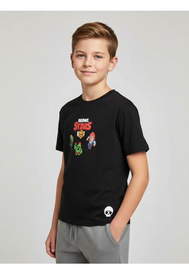 Sinsay - Koszulka z krótkim rękawem Brawl Stars - czarny. Kolor: czarny. Długość rękawa: krótki rękaw. Długość: krótkie