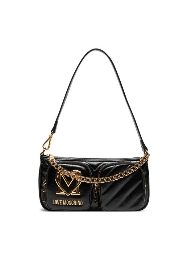 Love Moschino - LOVE MOSCHINO Torebka JC4324PP0LKM0000 Czarny. Kolor: czarny. Materiał: skórzane