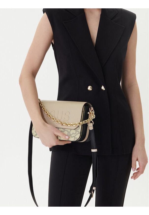 Tous - TOUS Torebka Kaos Icon 2002185451 Beżowy. Kolor: beżowy. Materiał: skórzane