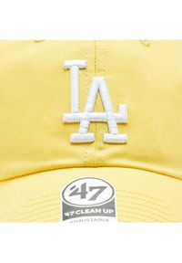 47 Brand Czapka z daszkiem MLB Los Angeles Dodgers '47 CLEAN UP B-RGW12GWSNL-MZB Żółty. Kolor: żółty. Materiał: materiał