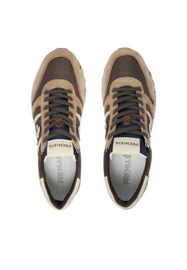 Premiata Sneakersy Lander Var 7704 Brązowy. Kolor: brązowy. Materiał: skóra