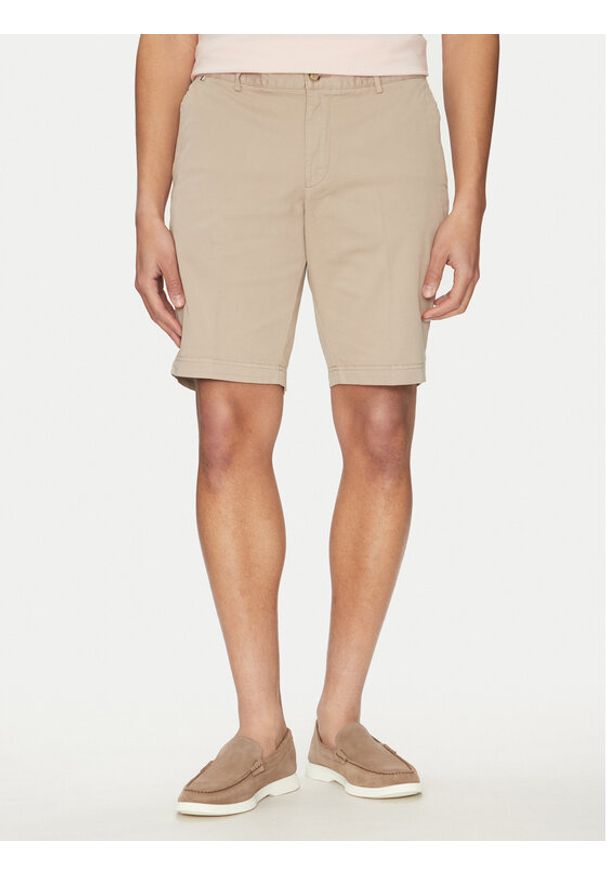 BOSS Szorty materiałowe 50487993 Beżowy Slim Fit. Kolor: beżowy. Materiał: bawełna