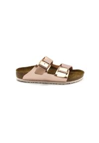 Klapki dla dzieci Birkenstock Arizona. Zapięcie: bez zapięcia. Kolor: różowy. Materiał: skóra, materiał #1