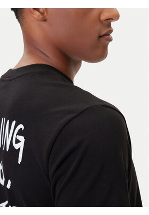 Karl Lagerfeld Jeans T-Shirt A4M17027 Czarny Regular Fit. Kolor: czarny. Materiał: bawełna