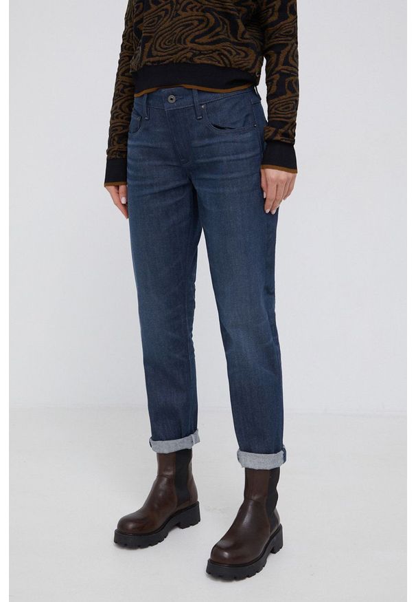 G-Star RAW - G-Star Raw Jeansy Kate damskie medium waist. Kolor: niebieski