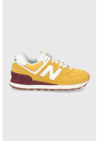 New Balance Buty kolor żółty na płaskiej podeszwie. Nosek buta: okrągły. Zapięcie: sznurówki. Kolor: żółty. Materiał: guma. Obcas: na płaskiej podeszwie. Model: New Balance 574 #1