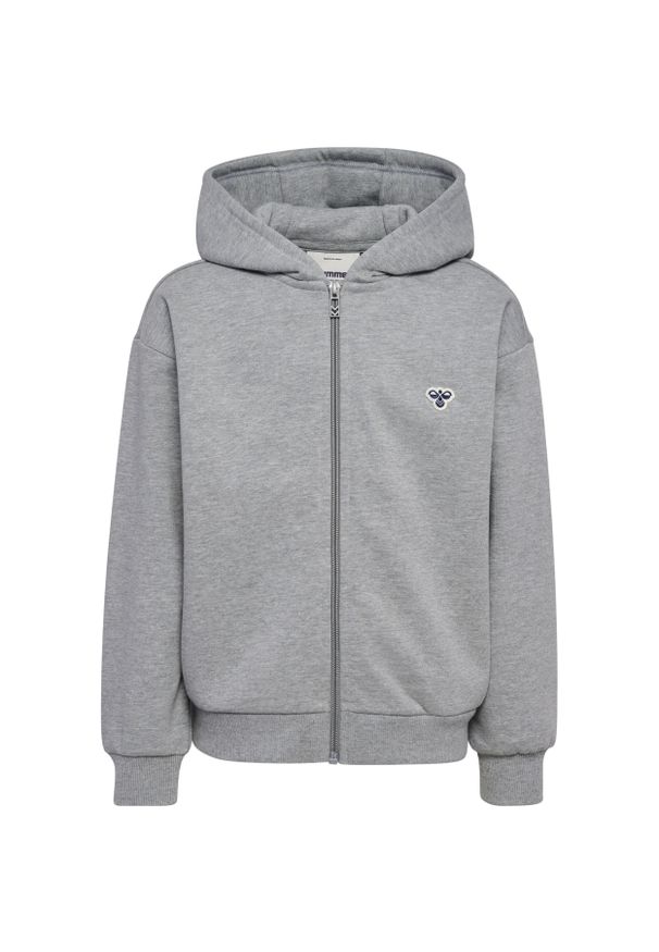 Dziecięca bluza z kapturem zapinana na zamek Hummel Bee Loose. Typ kołnierza: kaptur. Kolor: szary