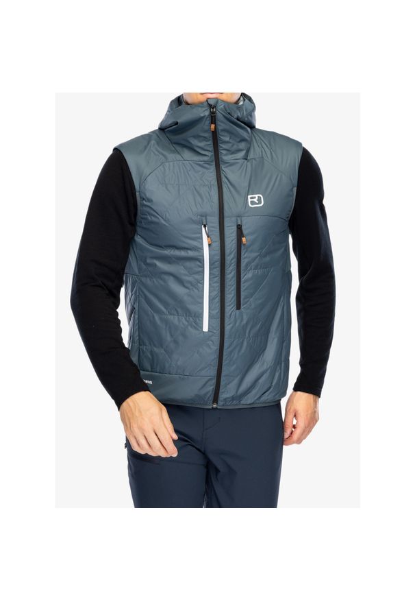 ORTOVOX - Kamizelka ocieplana męska Ortovox Swisswool Piz Boe Vest. Kolor: zielony. Sezon: zima