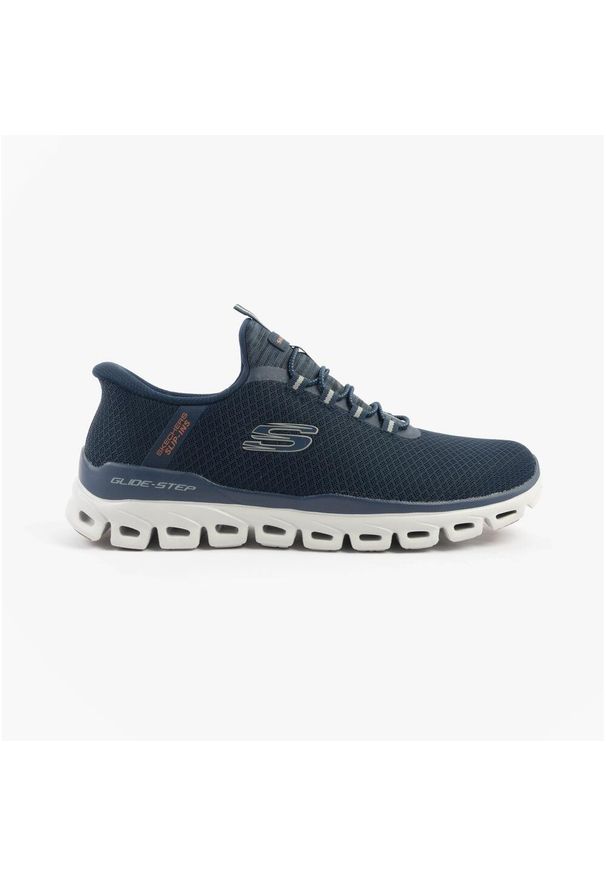 skechers - Buty męskie sneakersy Skechers Glide-Step Slip-Ins. Kolor: niebieski