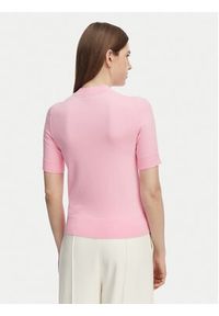 TOMMY HILFIGER - Tommy Hilfiger Sweter WW0WW49705 Różowy jasny Slim Fit. Kolor: różowy. Materiał: bawełna #2