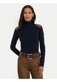 Lauren Ralph Lauren - LAUREN RALPH LAUREN Golf 200951386008 Granatowy Slim Fit. Typ kołnierza: golf. Kolor: niebieski. Materiał: bawełna #1