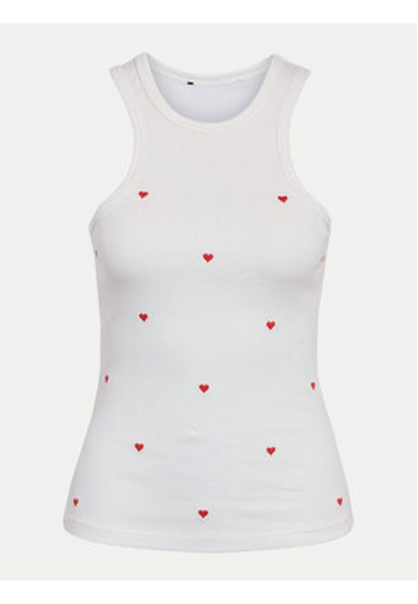 Noisy may - Noisy May Top 27033216 Biały Regular Fit. Kolor: biały. Materiał: bawełna