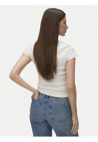 Vero Moda T-Shirt Chloe 10344953 Biały Slim Fit. Kolor: biały. Materiał: bawełna #5
