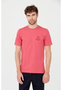 Aeronautica Militare - AERONAUTICA MILITARE Różowy bawełniany męski t-shirt, Rozmiar XXL. Kolor: różowy. Materiał: bawełna