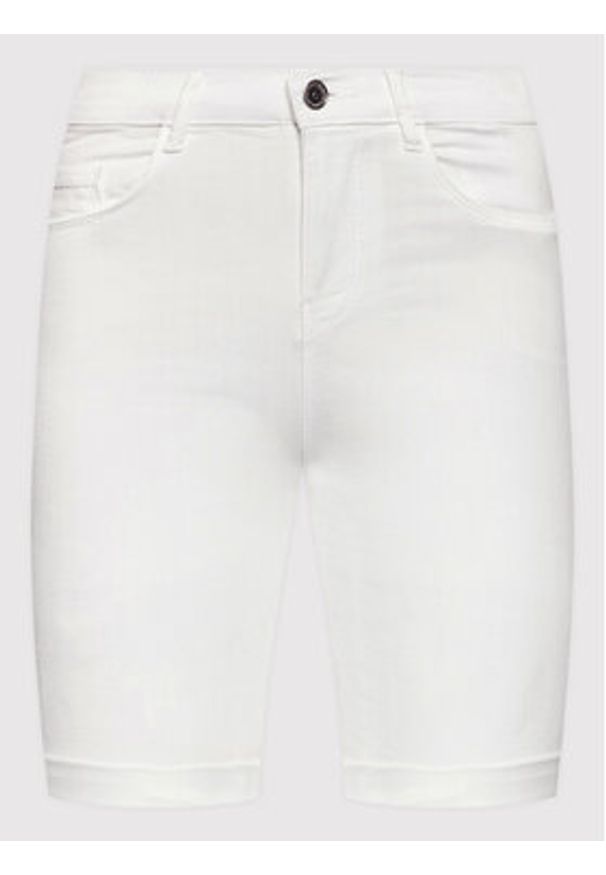 only - ONLY Szorty jeansowe Rain 15176847 Biały Slim Fit. Kolor: biały. Materiał: jeans, wiskoza