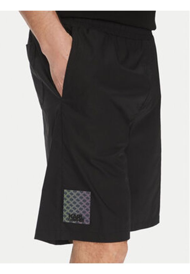 Karl Lagerfeld - KARL LAGERFELD Szorty sportowe 265709 552600 Czarny Regular Fit. Kolor: czarny. Materiał: bawełna. Styl: sportowy