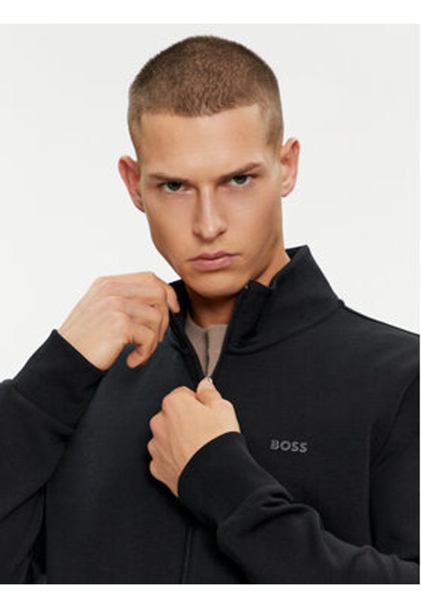 BOSS - Boss Bluza Skaz 50506152 Czarny Regular Fit. Kolor: czarny. Materiał: bawełna