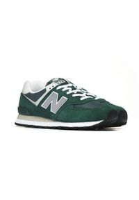 Buty do chodzenia męskie New Balance U574ESG. Zapięcie: sznurówki. Kolor: zielony. Materiał: skóra, tkanina, zamsz, materiał, syntetyk. Szerokość cholewki: normalna. Model: New Balance 574. Sport: turystyka piesza