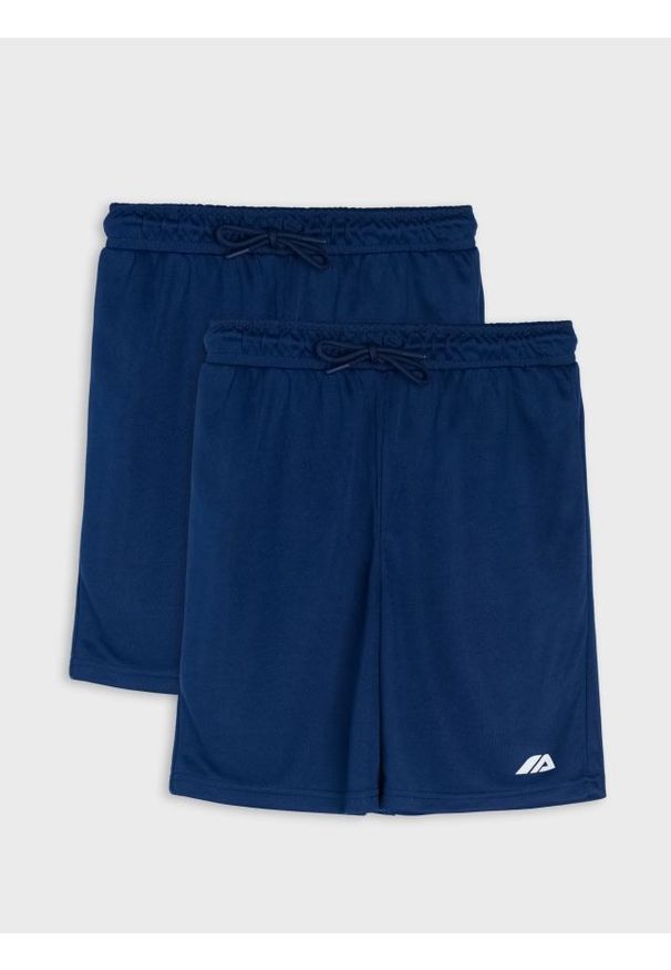 Sinsay - Szorty sportowe 2 pack Active - granatowy. Kolor: niebieski. Styl: sportowy