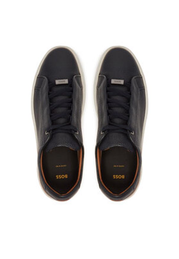 BOSS Sneakersy Gary 50545153 Granatowy. Kolor: niebieski. Materiał: skóra