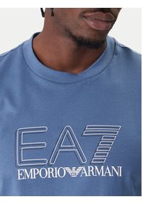 EA7 Emporio Armani T-Shirt 7M001307 AF10375 UB064 Niebieski Regular Fit. Kolor: niebieski. Materiał: bawełna #5