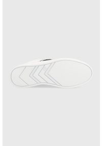 TOMMY HILFIGER - Tommy Hilfiger sneakersy skórzane CORP WEBBING SNEAKER kolor biały FW0FW07379. Nosek buta: okrągły. Zapięcie: sznurówki. Kolor: biały. Materiał: skóra #2