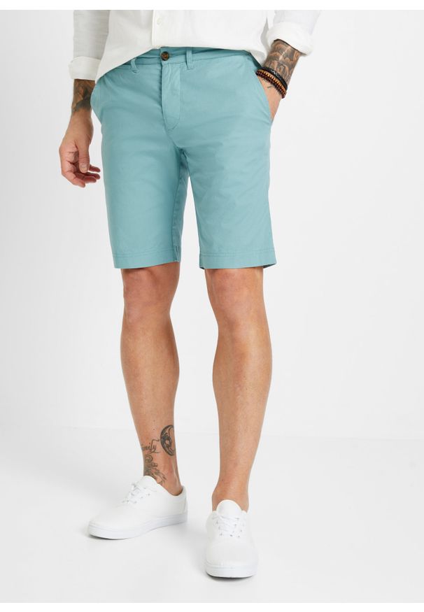 bonprix - Bermudy chino, Regular Fit. Kolor: niebieski