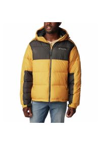 columbia - Kurtka Turystyczna Puchowa Męska Columbia Pike Lake II Hooded Jacket. Kolor: żółty. Materiał: puch