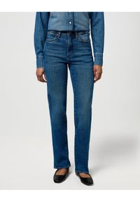 Wrangler Jeansy STRAIGHT Niebieski Straight Leg. Kolor: niebieski