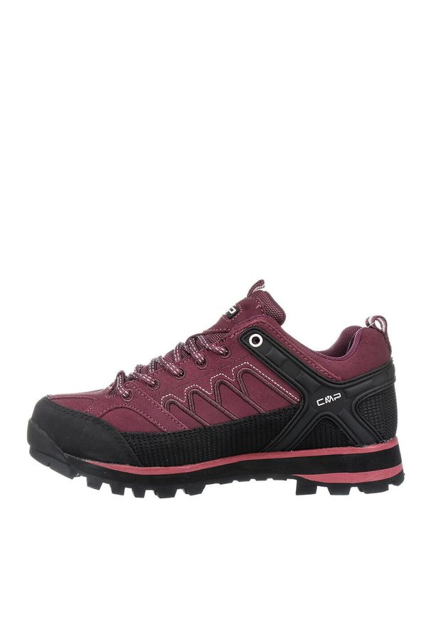 Damskie buty trekkingowe górskie ze skóry zamszowej VIBRAM CMP MOON LOW. Kolor: czerwony, wielokolorowy, czarny. Materiał: zamsz, skóra. Styl: sportowy