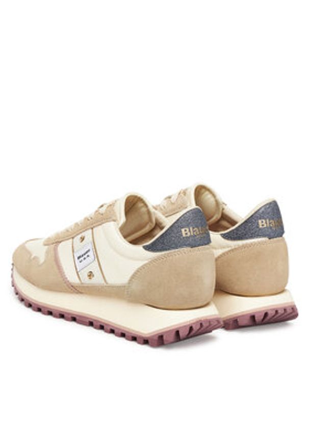 Blauer Sneakersy F5MILLEN03/NYG Beżowy. Kolor: beżowy. Materiał: skóra