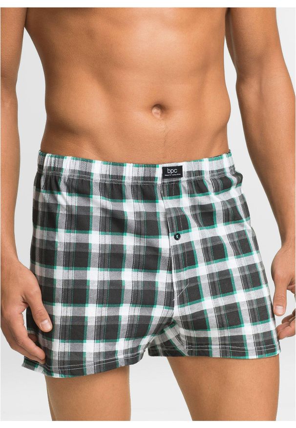 bonprix - Luźne bokserki z bawełnianego dżerseju (3 pary). Kolor: czarny. Materiał: jersey, bawełna